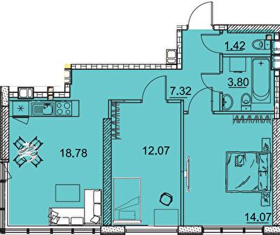 2-комнатная 60 м² в ЖК Manhattan от 24 000 грн/м², Одесса