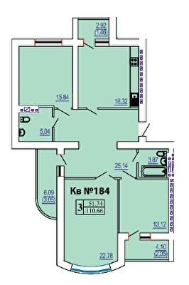 3-комнатная 110.66 м² в ЖК Победа от 28 150 грн/м², Одесса