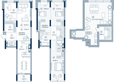 Дворівнева 179.06 м² в ЖК Rusaniv Residence від 41 303 грн/м², Київ