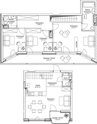 Двухуровневая 105.76 м² в ЖК O2 Residence от 31 226 грн/м², Киев