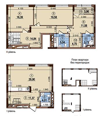 3-кімнатна 125.6 м² в ЖК Варшавський-2 від 22 350 грн/м², Київ