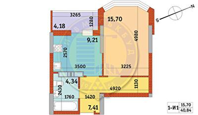 1-кімнатна 40.84 м² в ЖК Оберіг-2 від 25 970 грн/м², Київ