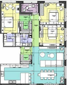 3-комнатная 121.8 м² в ЖК Файна Таун от 55 550 грн/м², Киев