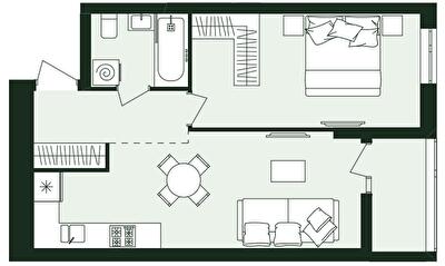 1-комнатная 46.44 м² в ЖК Avalon Zelena Street от 27 500 грн/м², Львов