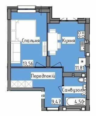 Однокімнатні в ЖК R2 Residence