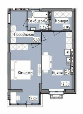 1-кімнатна 49.11 м² в ЖК R2 Residence від 19 750 грн/м², Львів