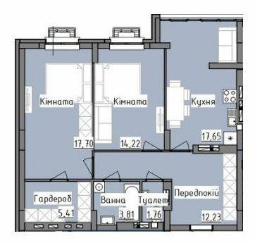 2-кімнатна 72.78 м² в ЖК R2 Residence від 18 900 грн/м², Львів