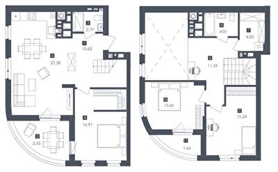 Дворівнева 111.01 м² в ЖК Safe Town від 35 450 грн/м², Львів