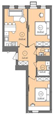 2-комнатная 55 м² в ЖК Well Home от 26 800 грн/м², Львов