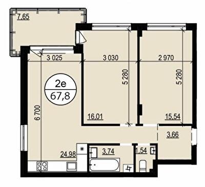 2-комнатная 67.8 м² в ЖК Гринвуд 2 от 20 150 грн/м², пгт Брюховичи