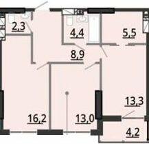 2-кімнатна 64.8 м² в ЖК BonAparte від 31 000 грн/м², Харків