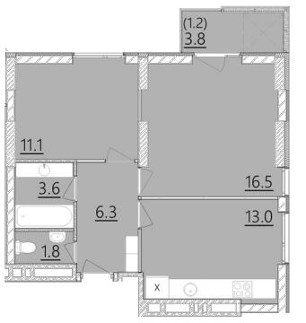 2-кімнатна 53.5 м² в ЖК Дім на Янгеля від 24 600 грн/м², Вінниця