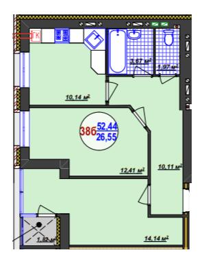 2-кімнатна 52.44 м² в ЖК Кемпінг Сіті від 16 200 грн/м², смт Стрижавка