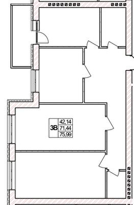 3-кімнатна 75.99 м² в ЖК Мічуріна від 15 000 грн/м², с. Агрономічне