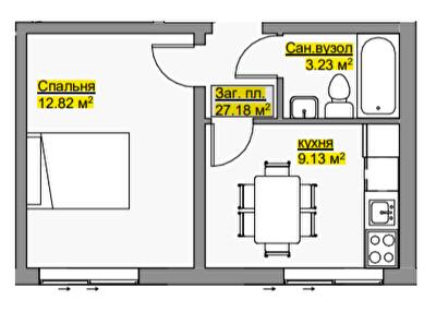 1-комнатная 27.18 м² в ЖК Лайм от 13 800 грн/м², с. Агрономичное