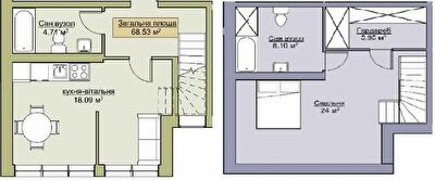 Двухуровневая 68.53 м² в ЖК Лайм от 13 800 грн/м², с. Агрономичное