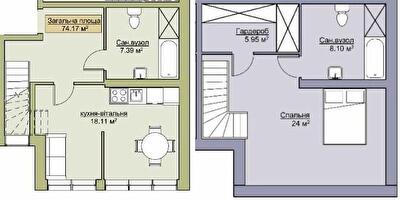 Двухуровневая 74.17 м² в ЖК Лайм от 13 800 грн/м², с. Агрономичное