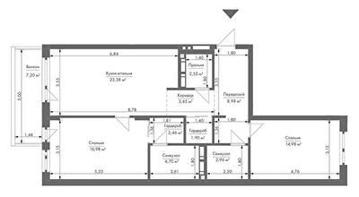 2-комнатная 85.9 м² в ЖК Gravity Park от 32 395 грн/м², Киев