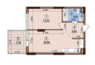 1-комнатная 43.85 м² в ЖК Варшавский-2 от 31 950 грн/м², Киев