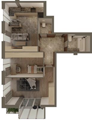 2-комнатная 64.64 м² в ЖК Щастя от 15 000 грн/м², Тернополь