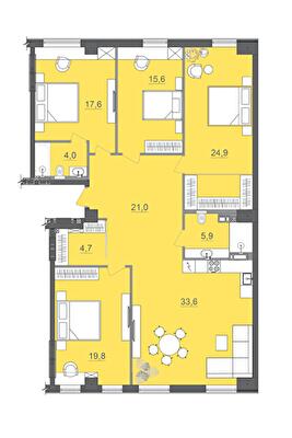 4-комнатная 148.8 м² в МФК CITE от 34 000 грн/м², Днепр