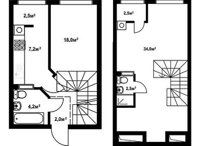 Двухуровневая 71 м² в ЖК Благород от 22 400 грн/м², с. Крюковщина