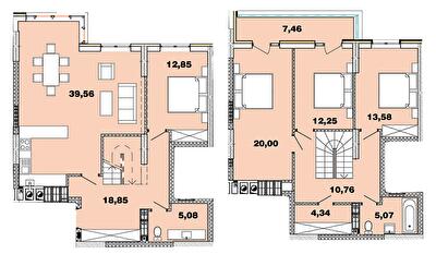 Дворівнева 146.07 м² в ЖК Crystal Avenue від 25 000 грн/м², с. Петропавлівська Борщагівка