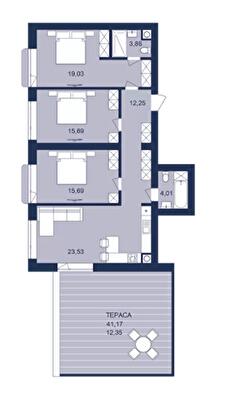 3-комнатная 106.41 м² в ЖК РЕМ от 17 300 грн/м², г. Самбор