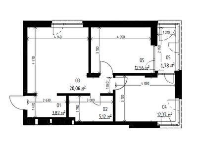 3-комнатная 55.9 м² в ЖК LAKETOWN от 23 700 грн/м², Ровно