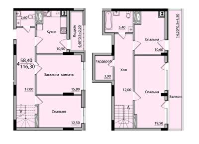 Двухуровневая 116.3 м² в ЖК Панорама от 18 200 грн/м², Черновцы