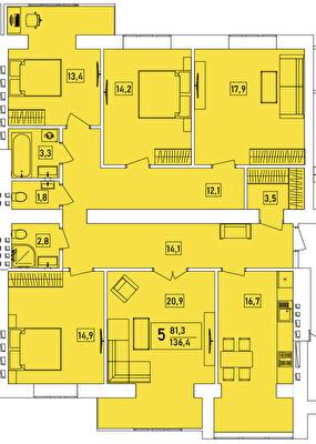 Пятикомнатные в ЖК Living Park "Нова Будова-2"