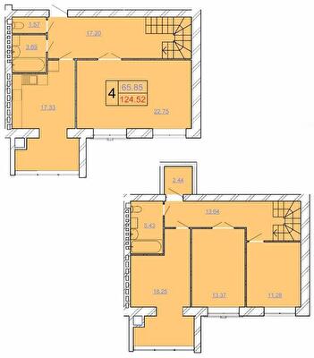 Дворівнева 124.53 м² в ЖК Avila Lux II від 22 000 грн/м², Хмельницький