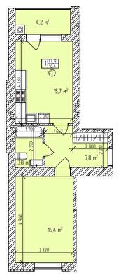 1-комнатная 44.9 м² в ЖК Автобиография от 14 200 грн/м², Хмельницкий