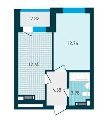 1-кімнатна 36.57 м² в ЖК GENESIS від 34 526 грн/м², Київ