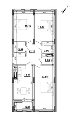 3-кімнатна 99.67 м² в ЖК Містечко Підзамче від 22 764 грн/м², Львів