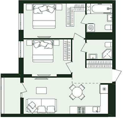 2-комнатная 59.75 м² в ЖК Avalon Zelena Street от 30 000 грн/м², Львов