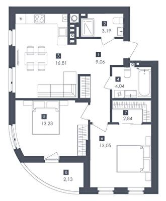 2-комнатная 64.35 м² в ЖК Safe Town от 35 300 грн/м², Львов