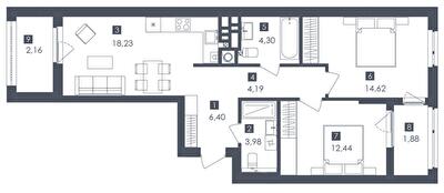 2-комнатная 68.2 м² в ЖК Safe Town от 35 300 грн/м², Львов