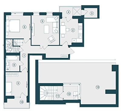 Двухуровневая 102.56 м² в ЖК Skyfall от 31 050 грн/м², Львов