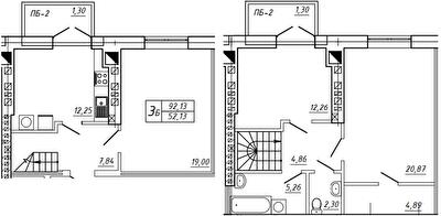 Двухуровневая 92.13 м² в МЖК Семья от 17 200 грн/м², Ровно