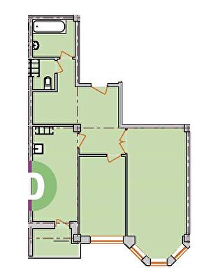 2-кімнатна 66.57 м² в ЖК Нове місто від 28 400 грн/м², Херсон