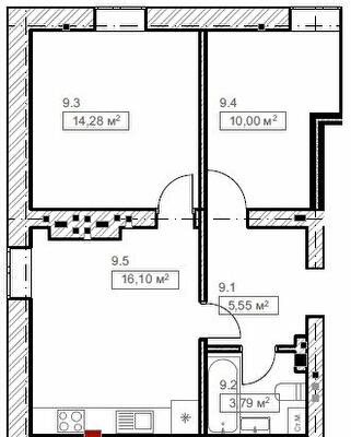 2-комнатная 49.72 м² в ЖК FreeDom от 23 000 грн/м², пгт Гостомель