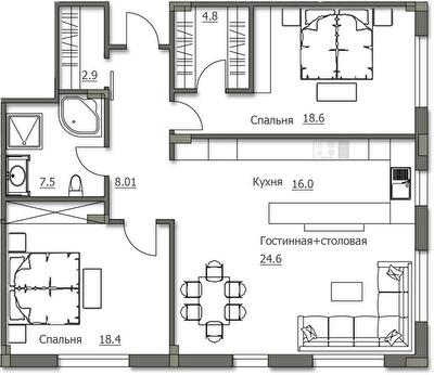 3-комнатная 99.5 м² в ЖК Бирюза от 20 950 грн/м², с. Подгорцы