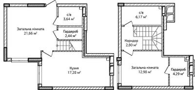 Двухуровневая 71.27 м² в ЖК City Park от 19 800 грн/м², г. Ирпень