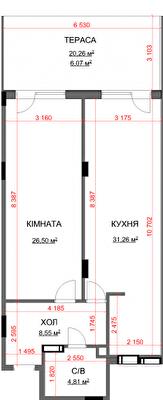 1-комнатная 77.19 м² в ЖК Central Bucha от 29 300 грн/м², г. Буча