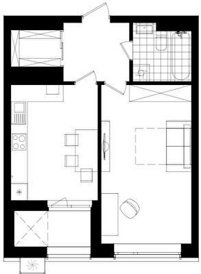 1-кімнатна 45.8 м² в ЖК One House від 32 000 грн/м², м. Вишневе