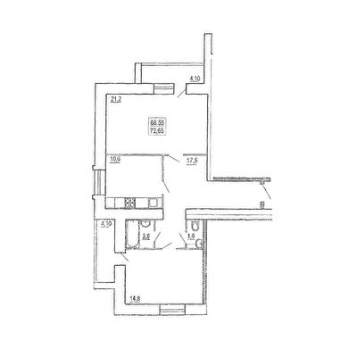 2-комнатная 72 м² в ЖК на вул. Пирогова от 19 300 грн/м², Тернополь