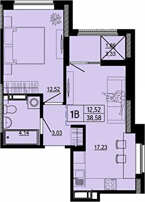 1-кімнатна 38.97 м² в ЖК Hello House від 33 000 грн/м², Київ