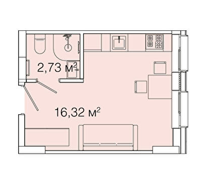 1-кімнатна 19.05 м² в ЖК Smart House від 85 570 грн/м², Львів