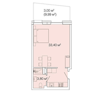 1-комнатная 40.2 м² в ЖК Smart House от 90 000 грн/м², Львов